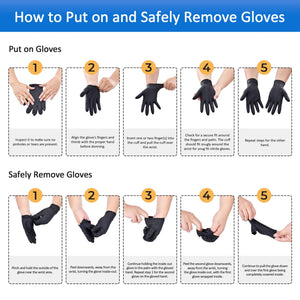 Schneider Disposable Nitrile Exam Gloves 10x100 Case Pack - NBFK71 Black - 4Mil - SchneiderDirect.com