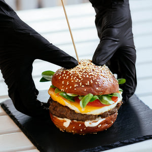 Schneider Disposable Nitrile Exam Gloves 10x100 Case Pack - NBFK71 Black - 4Mil - SchneiderDirect.com