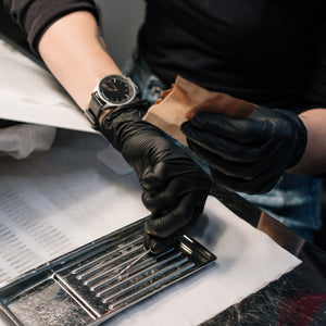 Schneider Disposable Nitrile Exam Gloves 10x100 Case Pack - NBFK71 Black - 4Mil - SchneiderDirect.com