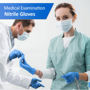 Nitrile Gloves Latex-Free 10x100 Case Pack 4Mil Disposable Gloves Blue, Schneider (NBFT70)