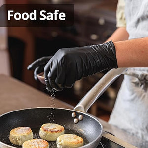 SwiftGrip Disposable Light-Duty Nitrile Gloves 20x50 Case Pack - Black (EN35K) 3Mil