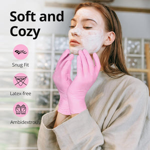 Nitrile Gloves Latex-Free 10x100 Case Pack 3Mil Disposable Gloves Cherry Blossom, SwiftGrip (EN35P)