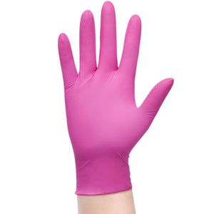 Nitrile Gloves Latex-Free 20x50 Case Pack 4Mil Disposable Gloves Fuchsia, SwiftGrip (EN35F)