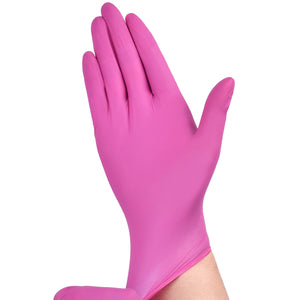 Nitrile Gloves Latex-Free 20x50 Case Pack 4Mil Disposable Gloves Fuchsia, SwiftGrip (EN35F)