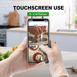 Vinyl Gloves Latex-Free 10x100 Case Pack 4Mil Disposable Gloves Clear, Swiftlite (FV40C)