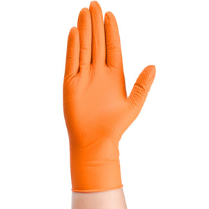 Nitrile Gloves Latex-Free 10x100 Case Pack 8Mil Disposable Gloves Orange, TitanFlex (HD45A)