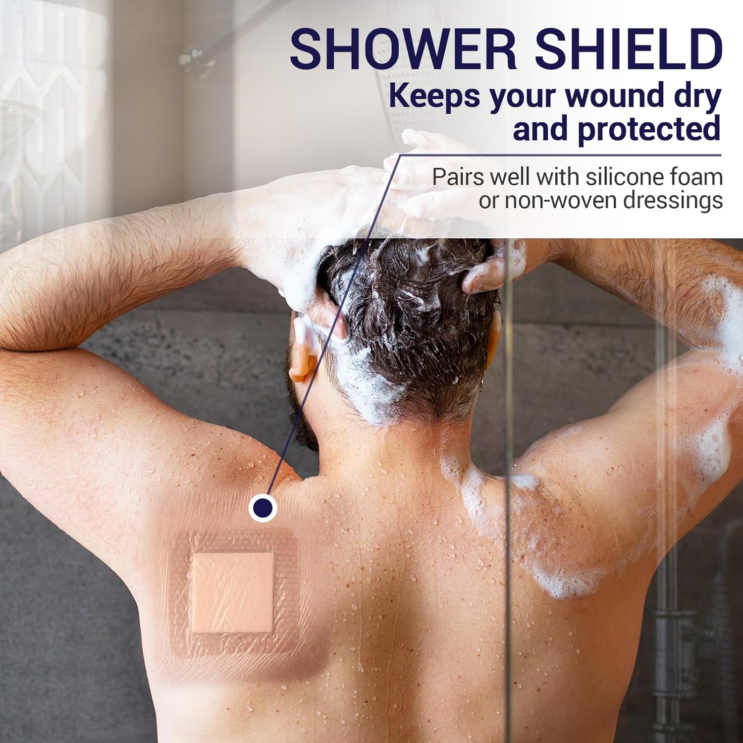 Transparent Film Dressing – Waterproof Breathable Adhesive Bandage, 6" x 8", ClearShield - SchneiderDirect.com