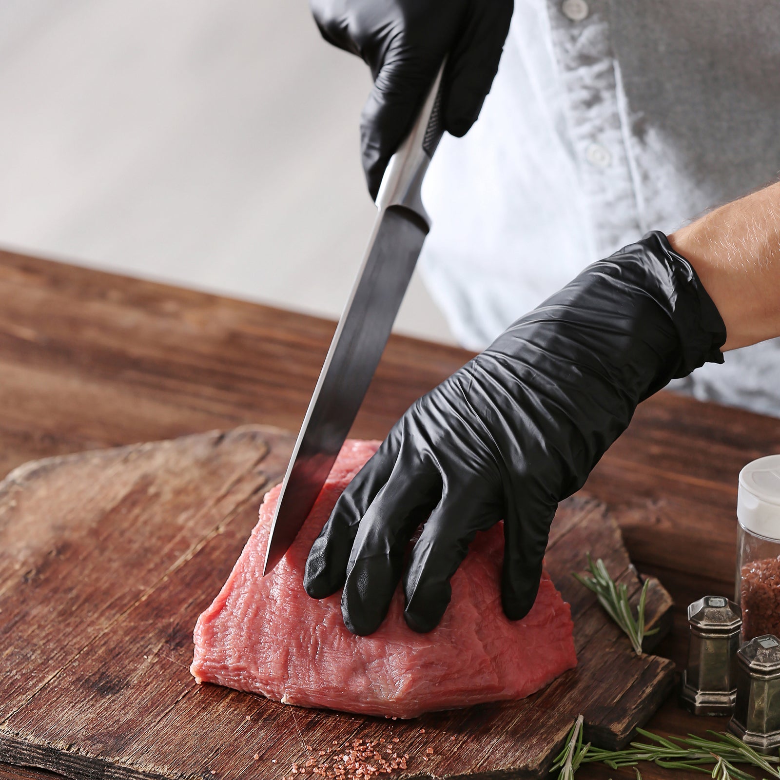 Schneider Disposable Nitrile Exam Gloves 10x100 Case Pack - NBFK71 Black - 4Mil - SchneiderDirect.com