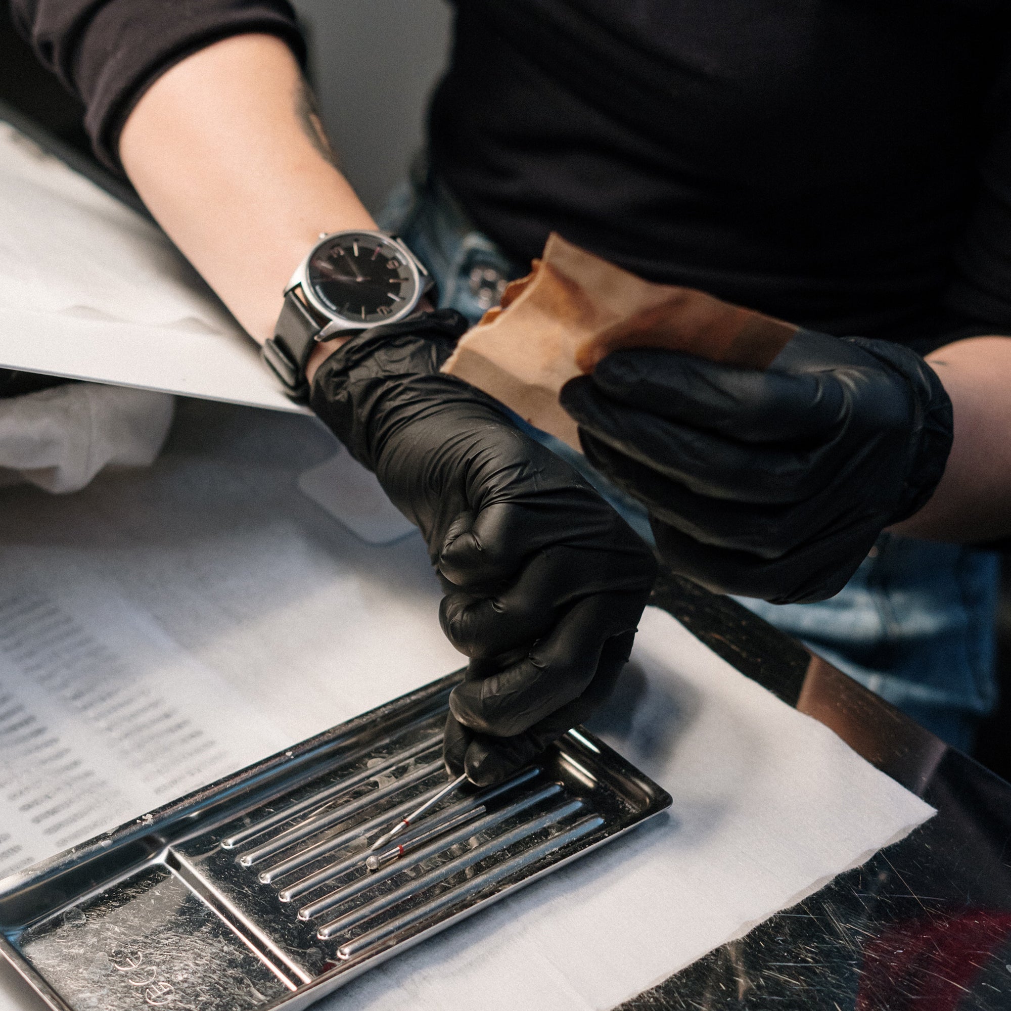 Schneider Disposable Nitrile Exam Gloves 10x100 Case Pack - NBFK71 Black - 4Mil - SchneiderDirect.com