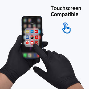 Schneider Disposable Nitrile Exam Gloves 10x100 Case Pack - NBFK71 Black - 4Mil - SchneiderDirect.com