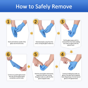 Nitrile Gloves Latex-Free 10x100 Case Pack 4Mil Disposable Gloves Blue, Schneider (NBFT70)