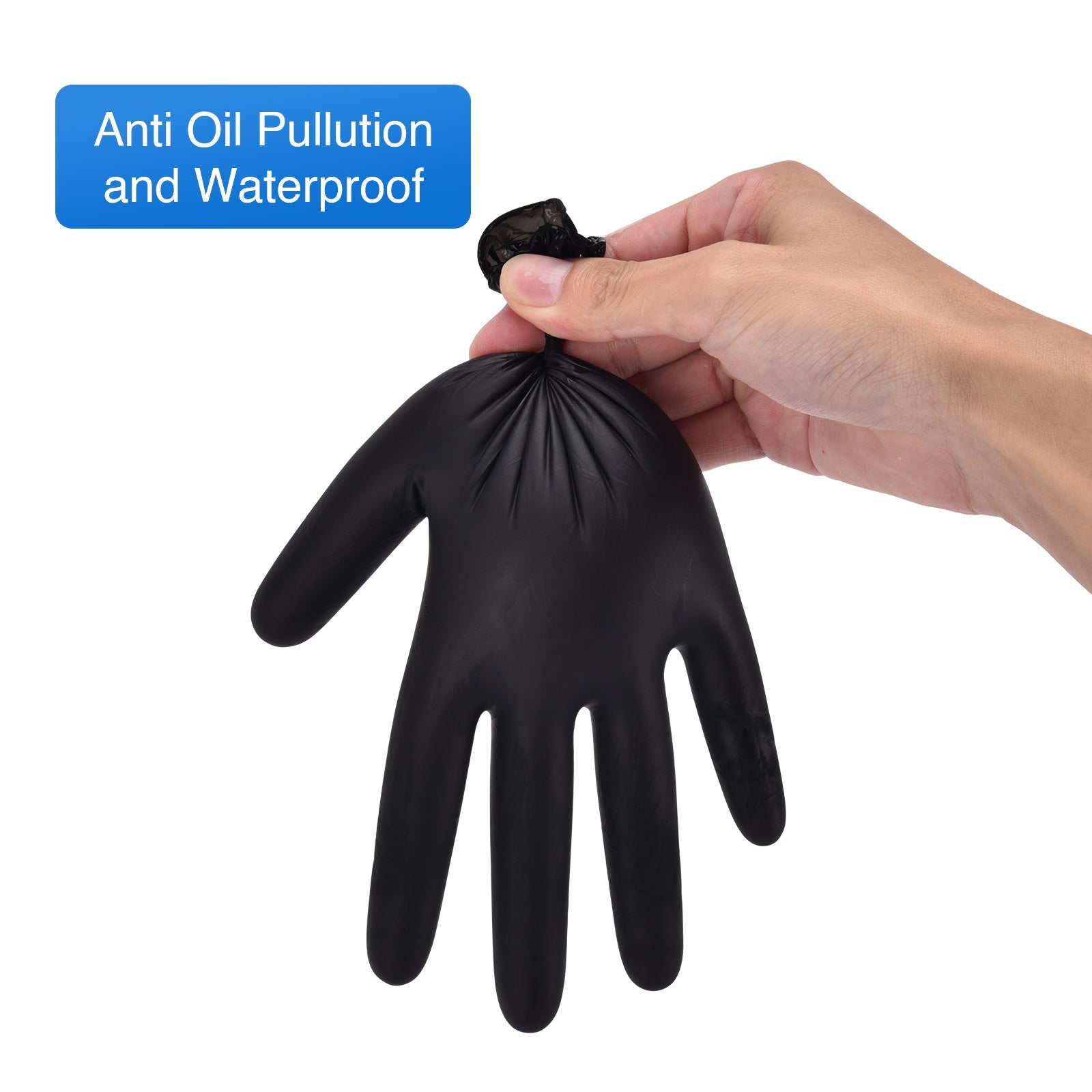 Vinyl Gloves Latex-Free 10x100 Case Pack 4Mil Disposable Gloves Black, Schneider (VSFK31)