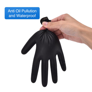 Vinyl Gloves Latex-Free 10x100 Case Pack 4Mil Disposable Gloves Black, Schneider (VSFK31)