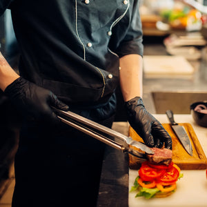 Vinyl Gloves Latex-Free 10x100 Case Pack 4Mil Disposable Gloves Black, Schneider (VSFK31)