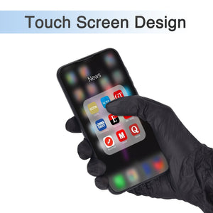 Vinyl Gloves Latex-Free 10x100 Case Pack 4Mil Disposable Gloves Black, Schneider (VSFK31)