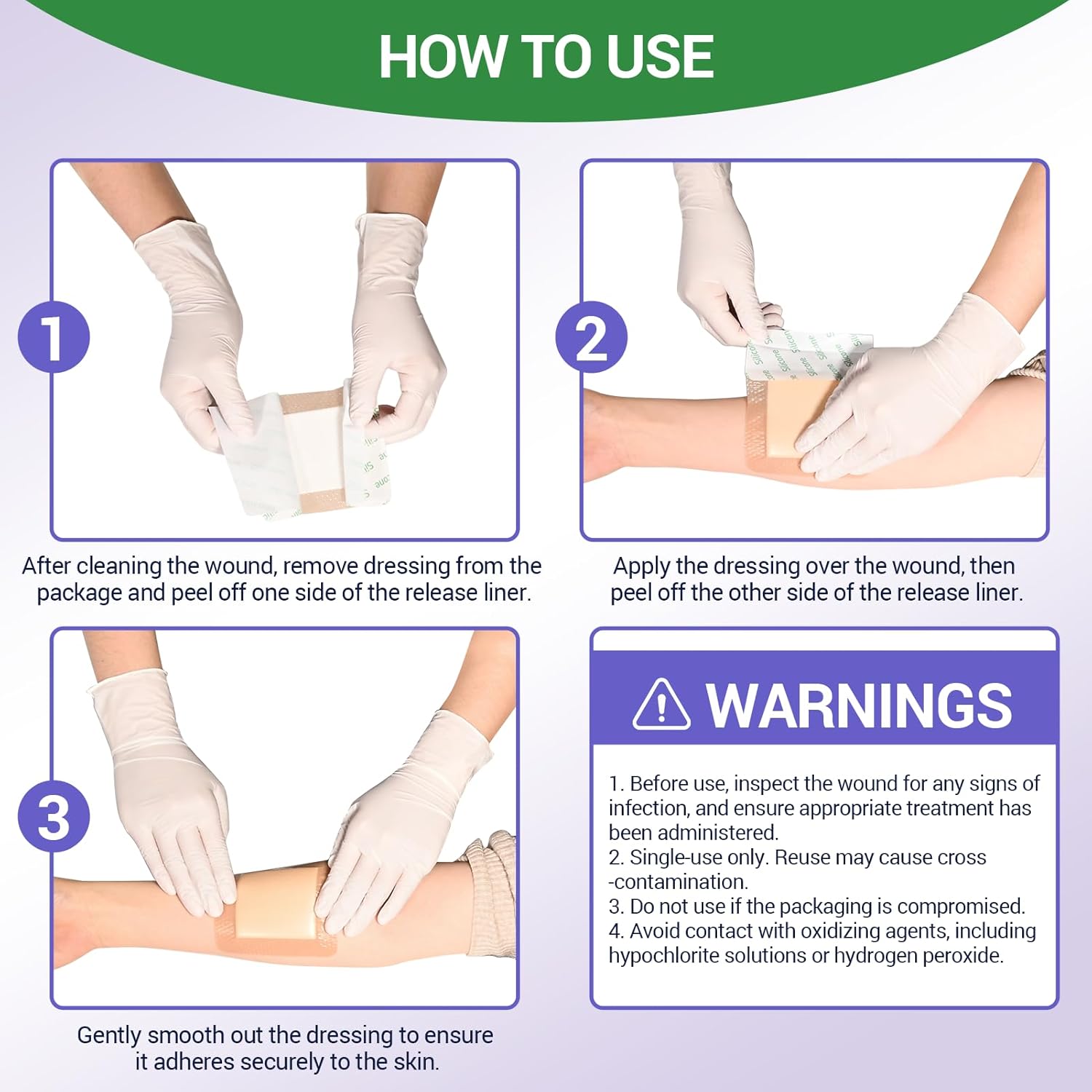Silicone Foam Dressing – High Absorbency Wound Bandage with Border, 2" x 2", Schneider VitaFoam - SchneiderDirect.com
