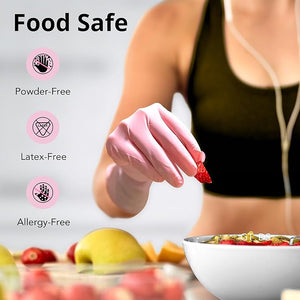 Nitrile Gloves Latex-Free 10x100 Case Pack 3Mil Disposable Gloves Cherry Blossom, SwiftGrip (TN72P)