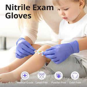 SwiftGrip Disposable Light-Duty Nitrile Exam Gloves 10x100 Case Pack - EN35U Violet - 3Mil - SchneiderDirect.com