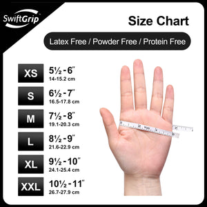 SwiftGrip Disposable Light-Duty Nitrile Gloves 10x100 Case Pack - Black (EN35K) 3Mil