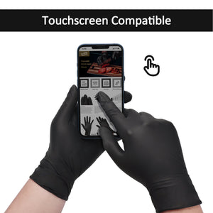 SwiftGrip Disposable Light-Duty Nitrile Gloves 10x100 Case Pack - Black (EN35K) 3Mil