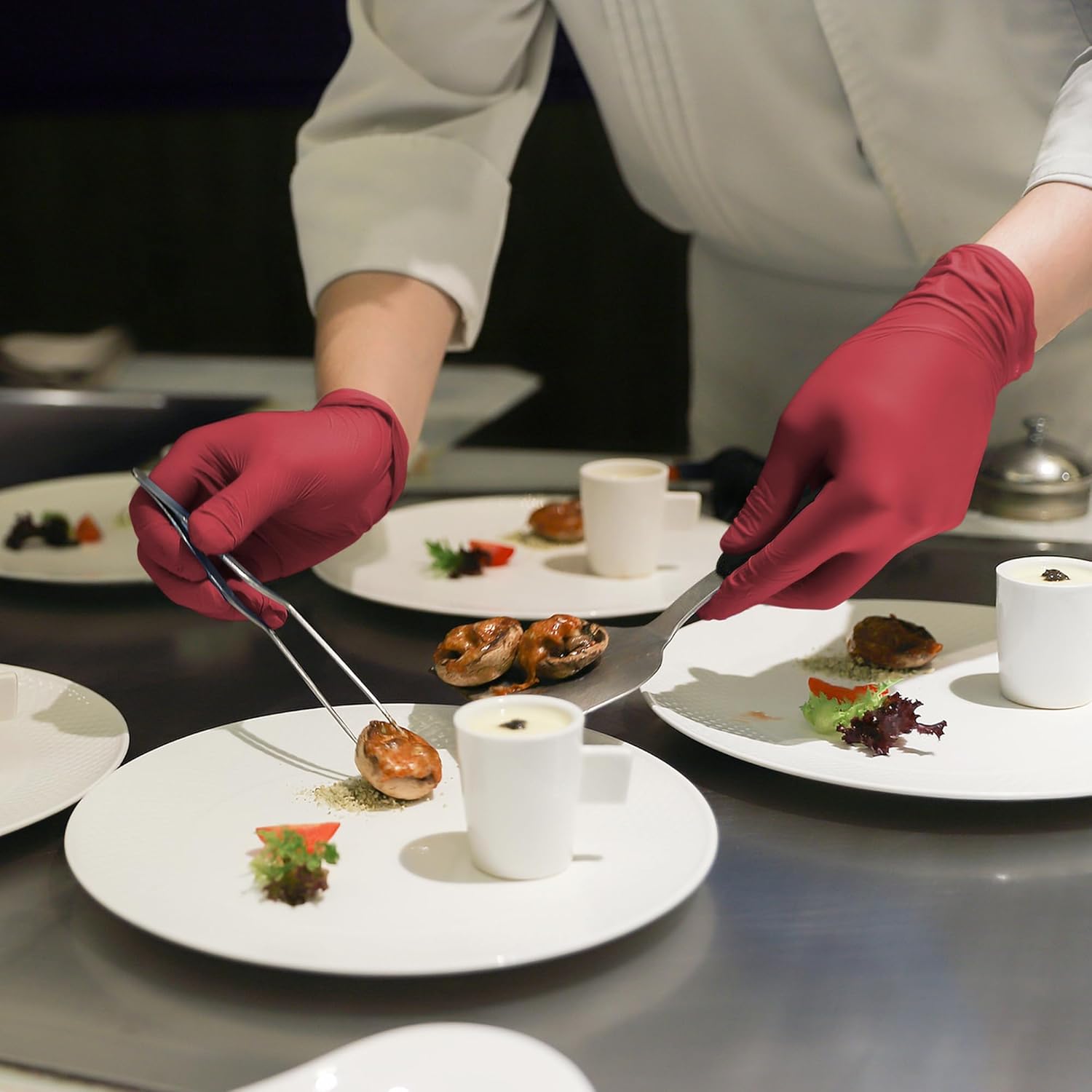 SwiftGrip Disposable Light-Duty Nitrile Exam Gloves 20x50 Case Pack - Burgundy EN35U - 3Mil - SchneiderDirect.com