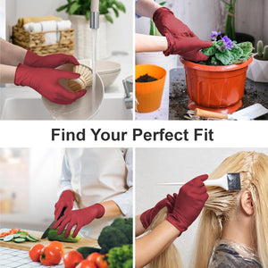 SwiftGrip Disposable Light-Duty Nitrile Exam Gloves 20x50 Case Pack - Burgundy EN35U - 3Mil - SchneiderDirect.com