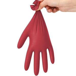SwiftGrip Disposable Light-Duty Nitrile Exam Gloves 20x50 Case Pack - Burgundy EN35U - 3Mil - SchneiderDirect.com