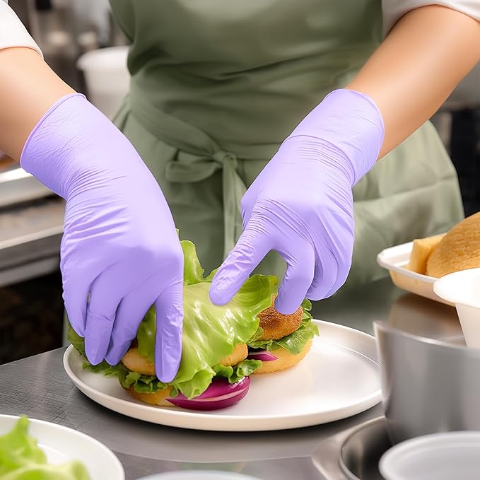 SwiftGrip Disposable Light-Duty Nitrile Exam Gloves 20x50 Case Pack - EN35Q Lilac - 3Mil - SchneiderDirect.com