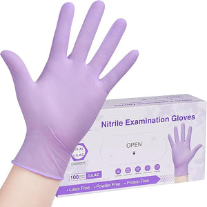 SwiftGrip Disposable Light-Duty Nitrile Exam Gloves 10x100 Case Pack - EN35Q Lilac - 3Mil - SchneiderDirect.com