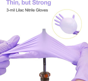SwiftGrip Disposable Light-Duty Nitrile Exam Gloves 20x50 Case Pack - EN35Q Lilac - 3Mil - SchneiderDirect.com