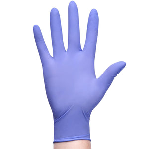 SwiftGrip Disposable Light-Duty Nitrile Exam Gloves 10x100 Case Pack - EN35U Violet - 3Mil - SchneiderDirect.com