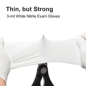 SwiftGrip Disposable Light-Duty Nitrile Exam Gloves 20x50 Case Pack - EN35W White - 3Mil - SchneiderDirect.com