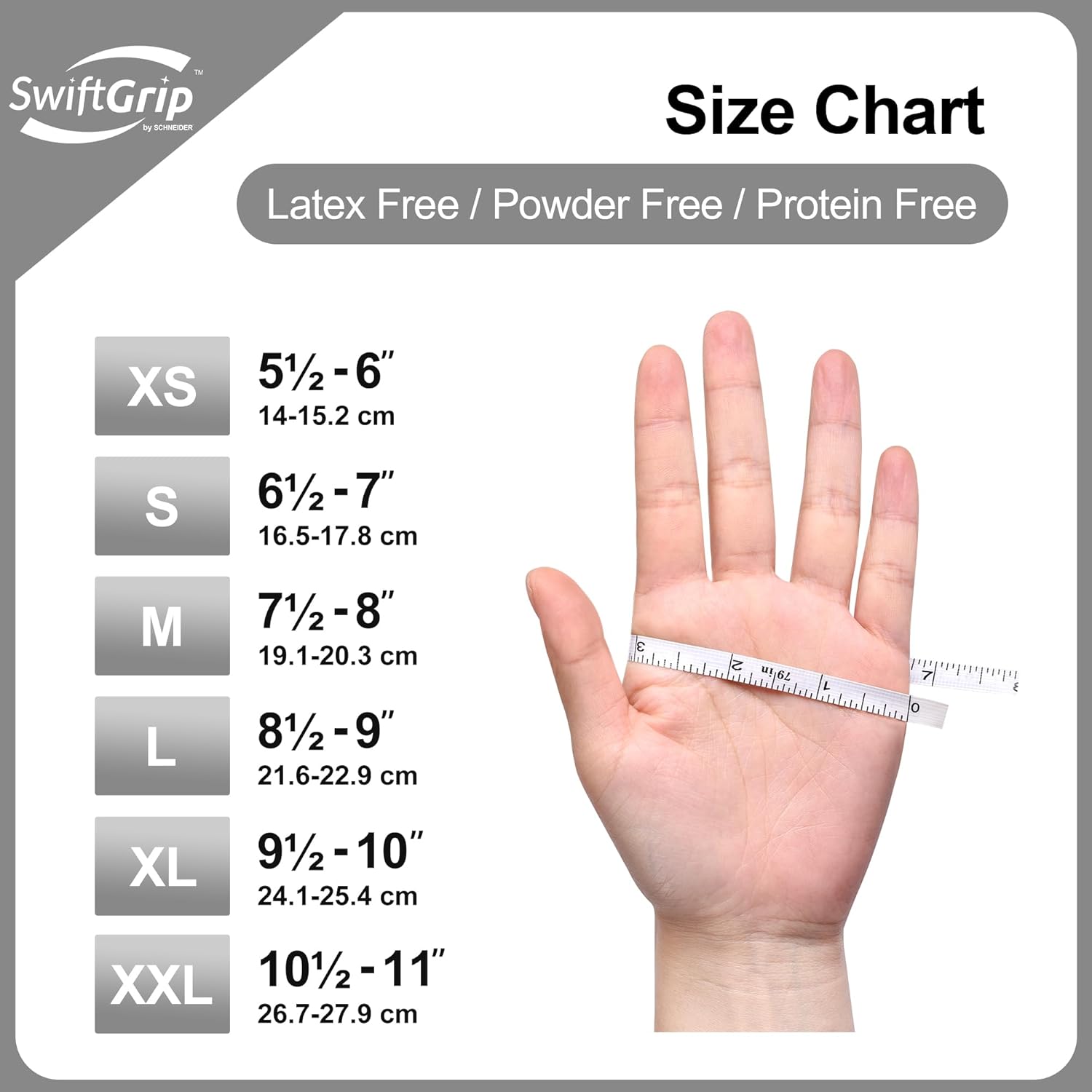 SwiftGrip Disposable Light-Duty Nitrile Exam Gloves 20x50 Case Pack - EN35W White - 3Mil - SchneiderDirect.com