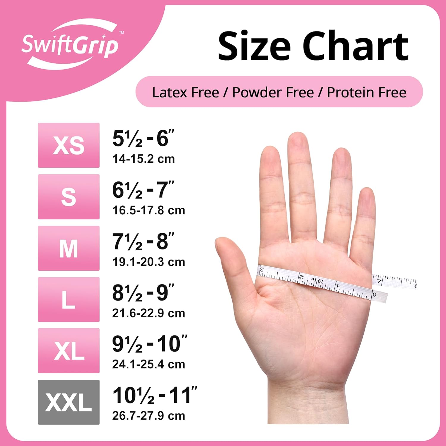 Nitrile Gloves Latex-Free 10x100 Case Pack 3Mil Disposable Gloves Cherry Blossom, SwiftGrip (EN35P)