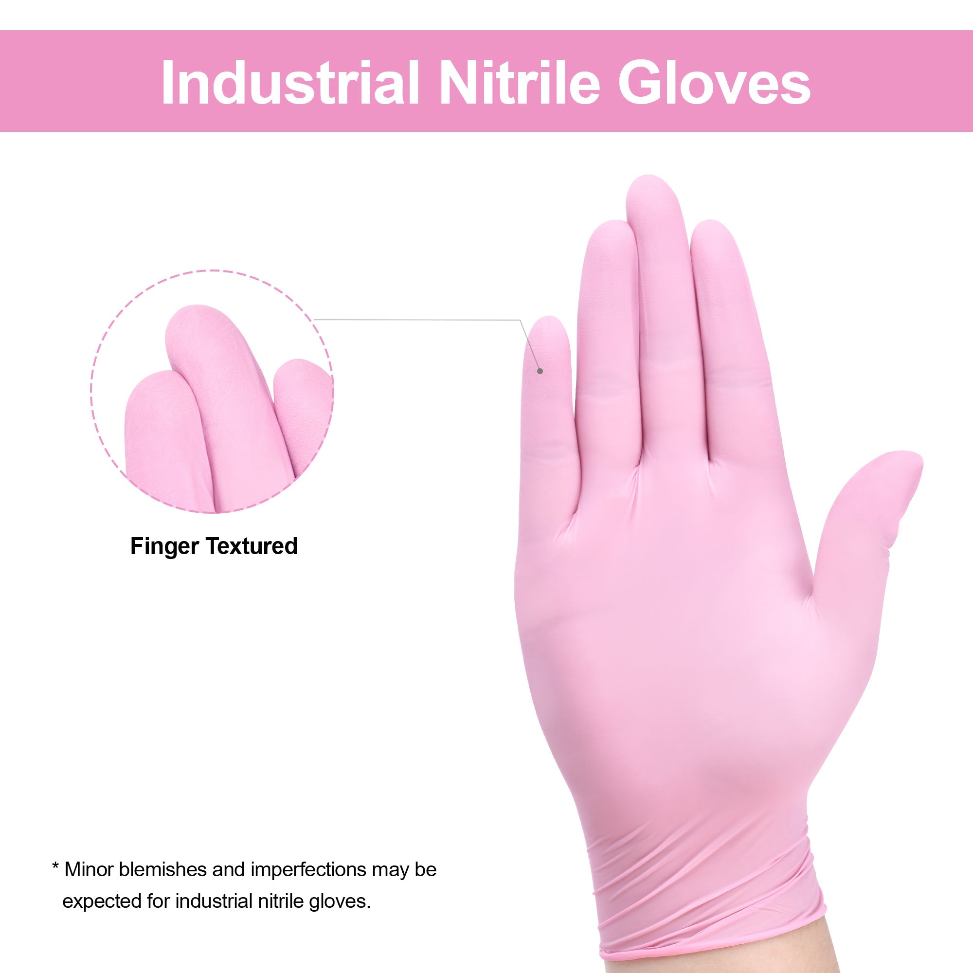 Nitrile Gloves Latex-Free 10x100 Case Pack 3Mil Disposable Gloves Cherry Blossom, SwiftGrip (EN35P)