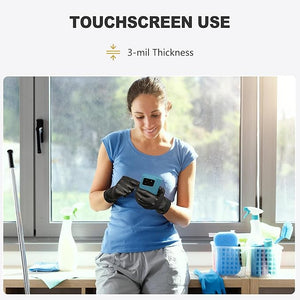 Swiftlite Disposable Vinyl Gloves - Black (FV40KD) 4Mil