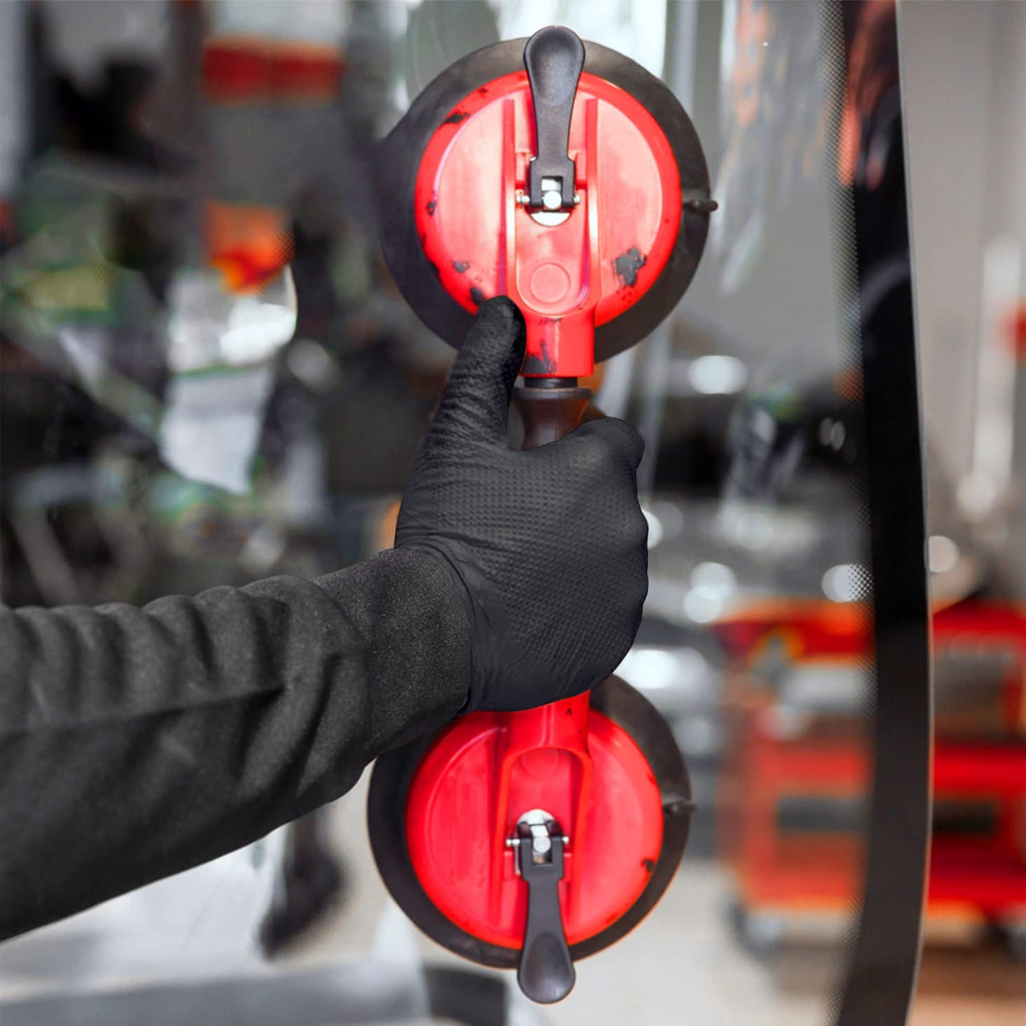 TitanFlex Disposable Heavy-Duty Nitrile Gloves 10x100 Case Pack - Black (HD45K) - 8Mil