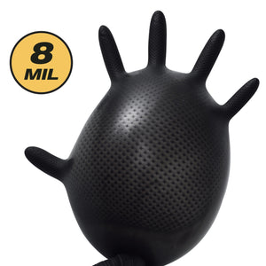 TitanFlex Disposable Heavy-Duty Nitrile Gloves 10x100 Case Pack - Black (HD45K) - 8Mil