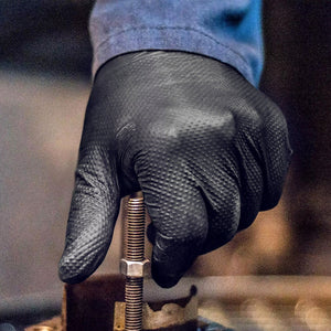 TitanFlex Disposable Heavy-Duty Nitrile Gloves 10x100 Case Pack - Black (HD45K) - 8Mil