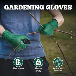 TitanFlex Disposable Heavy-Duty Industrial Nitrile Gloves 10x100 Case Pack – HD25X Dark Green - 6Mil - SchneiderDirect.com