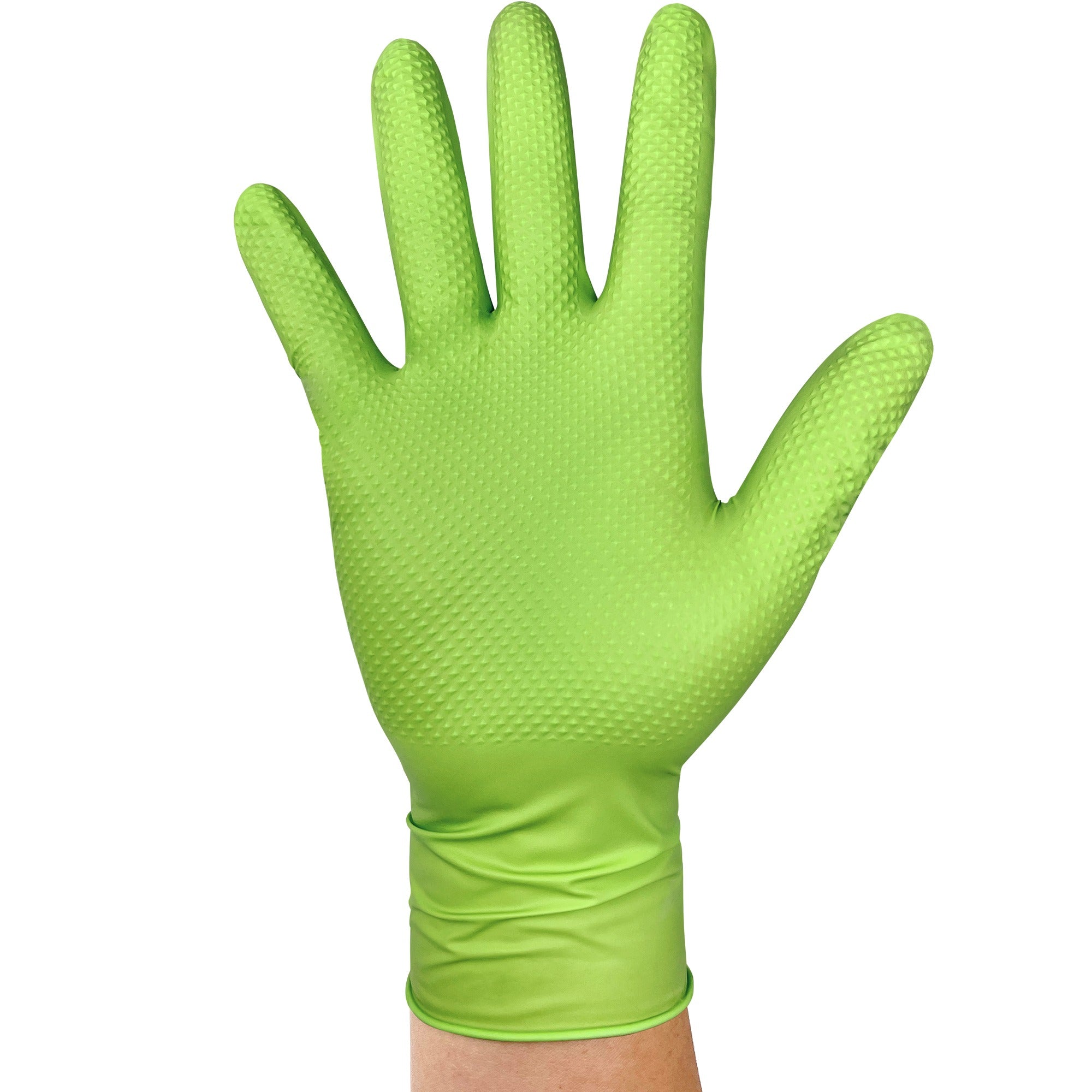 TitanFlex HD45G Heavy Duty Green Industrial Nitrile Gloves