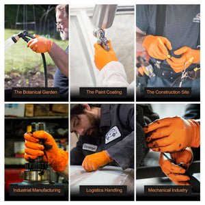 Nitrile Gloves Latex-Free 10x100 Case Pack 8Mil Disposable Gloves Orange, TitanFlex (HD45A)