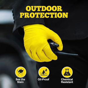 Nitrile Gloves Powder-Free 20x50 Case Pack 6Mil Disposable Gloves Yellow, TitanFlex (HD25Y)