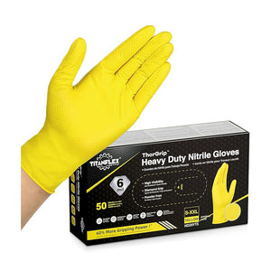 Nitrile Gloves Powder-Free 20x50 Case Pack 6Mil Disposable Gloves Yellow, TitanFlex (HD25Y)