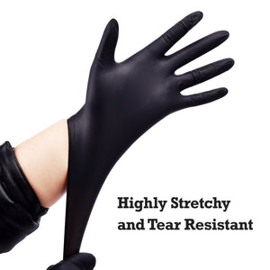 TitanFlex Disposable Heavy-Duty Exam Gloves 10x100 Case Pack - Black HD20K - 6Mil - SchneiderDirect.com