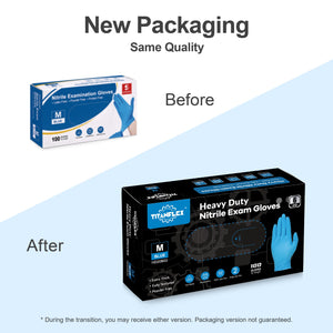 TitanFlex Disposable Heavy-Duty Nitrile Exam Gloves 10x100 Case Pack - Blue HD20B - 6Mil - SchneiderDirect.com